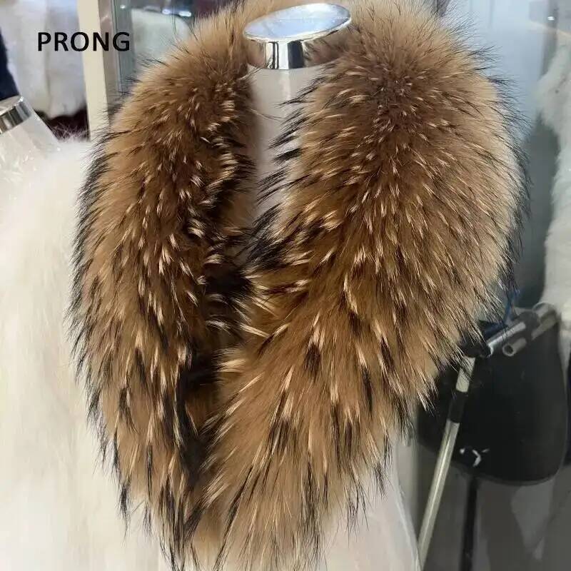 Winter Clothing Matching - Воротник из натурального меха енота шарф