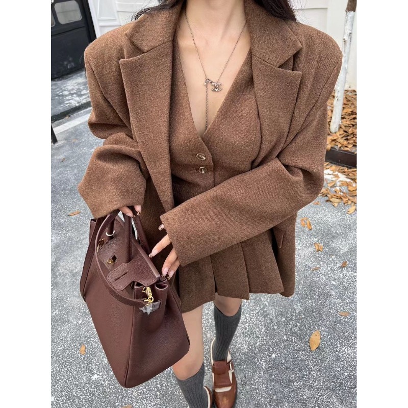 Winter Clothing Gear - Shpmishal: Элитный осенний модный костюм-тройка (жакет,