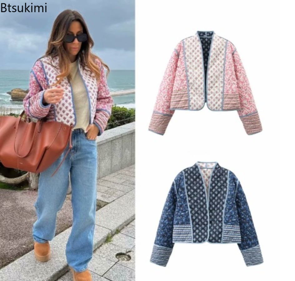Winter Clothing Trends 2026 - Новая женская двусторонняя стеганая куртка-кардиган с