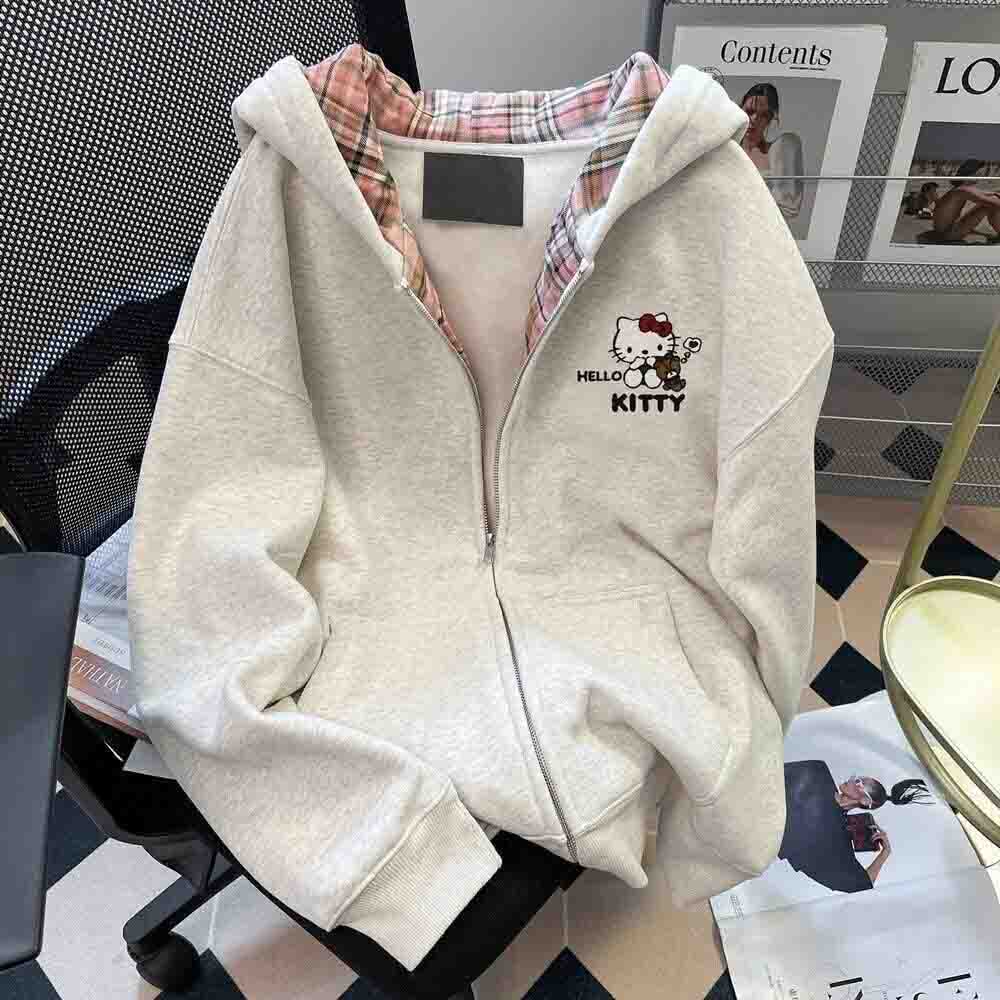 Winter Clothing Stores - Женская толстовка с капюшоном Hello Kitty,