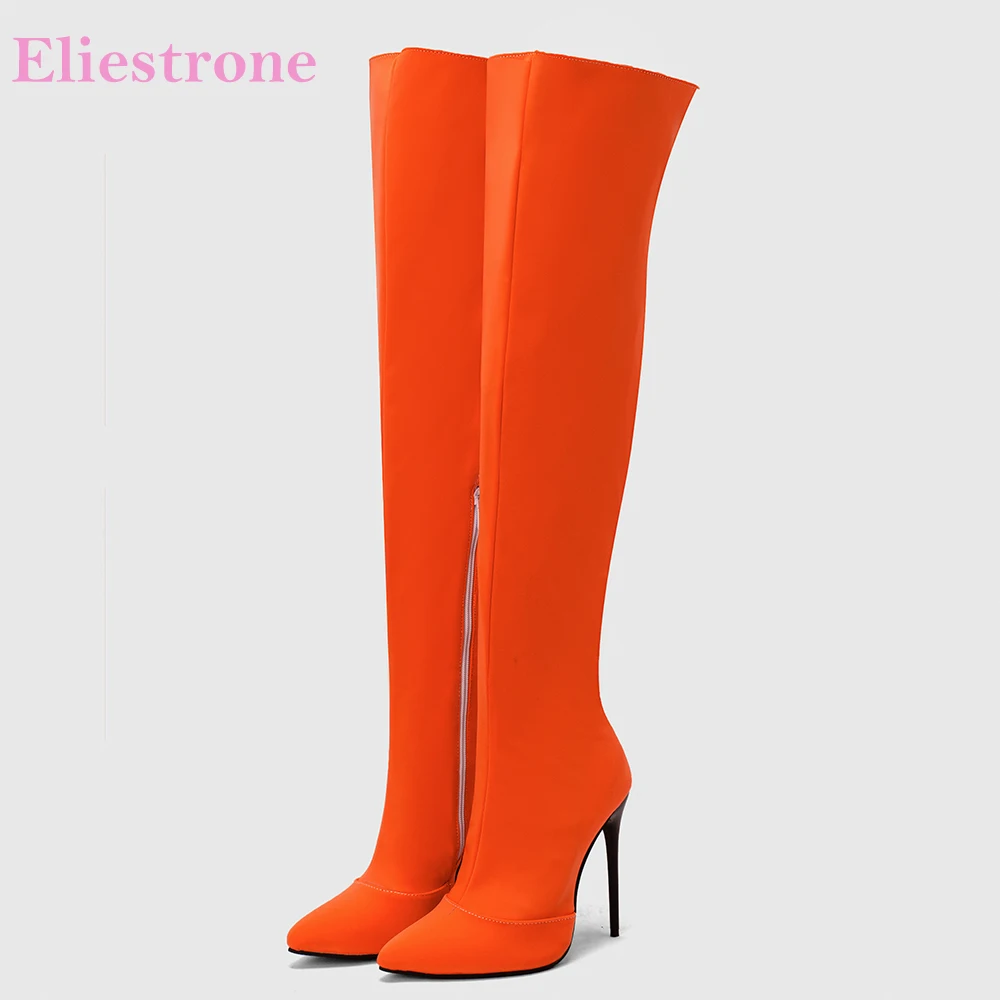 Winter Clothing Material - Новые зимние гламурные оранжево-желтые женские сапоги