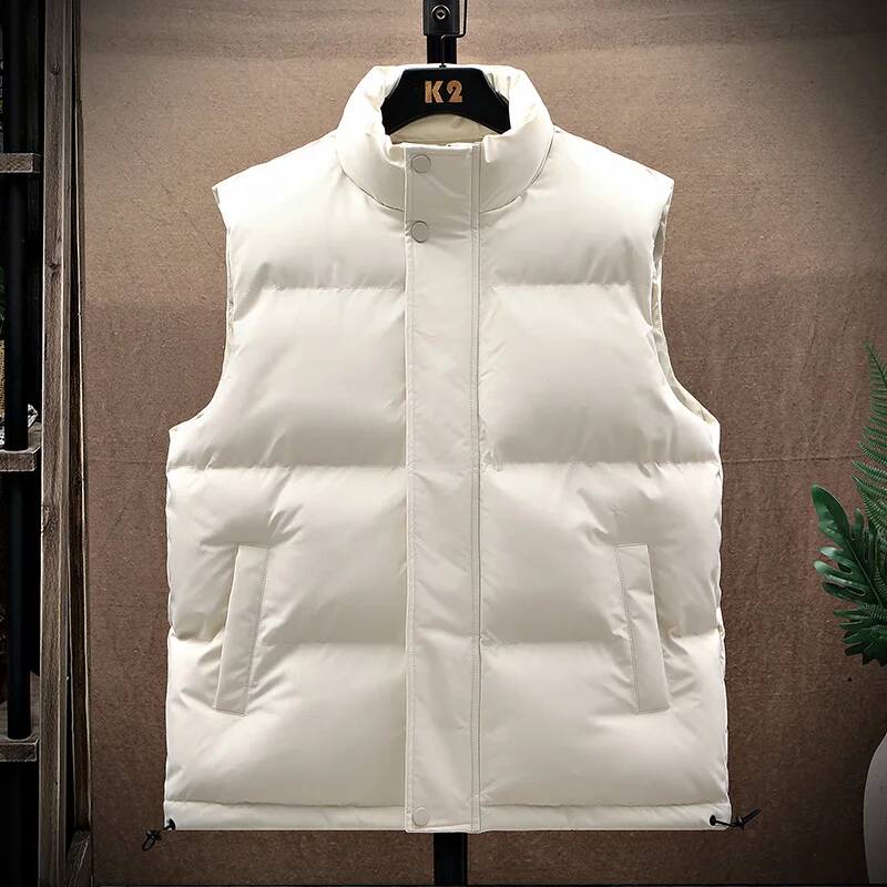 Winter Clothing Taiwan - Мужской хлопковый жилет-пуховик без рукавов, однотонная