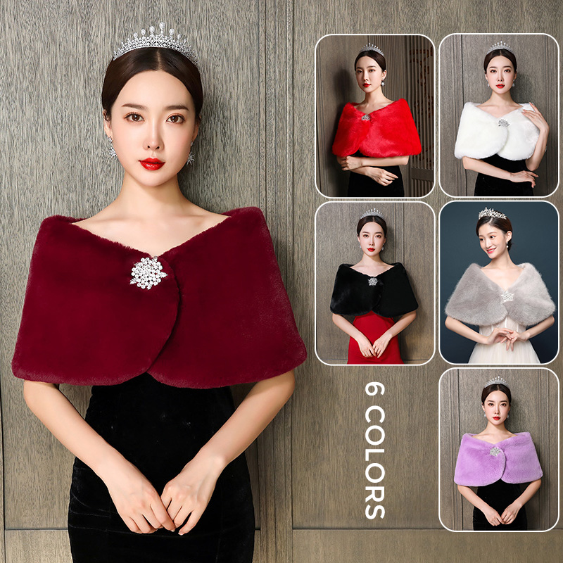 Winter Clothing Stores - Женская свадебная шаль, свадебная накидка из